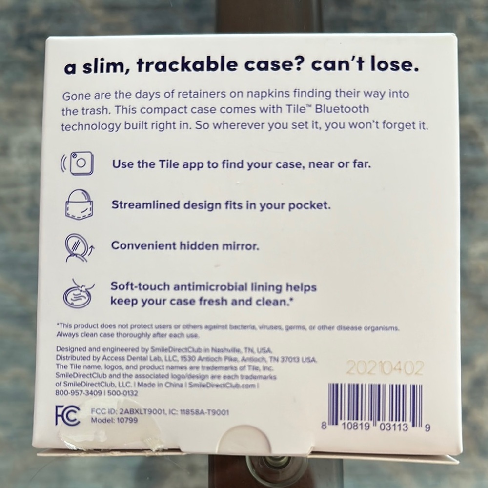 Never-Used Smile Direct Club Purple TRACKABLE Retainer/Aligner Case - Picture 2 of 10